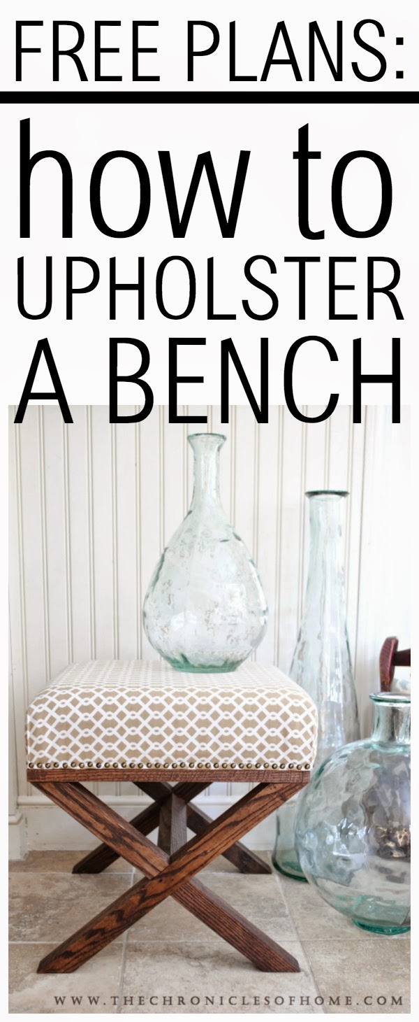 FREE PLANS - how to upholster a bench