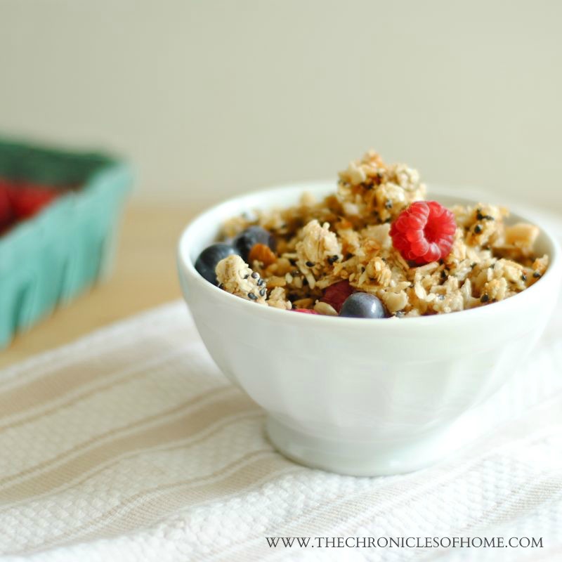 Healthy Homemade Granola with Seeds and Nuts
