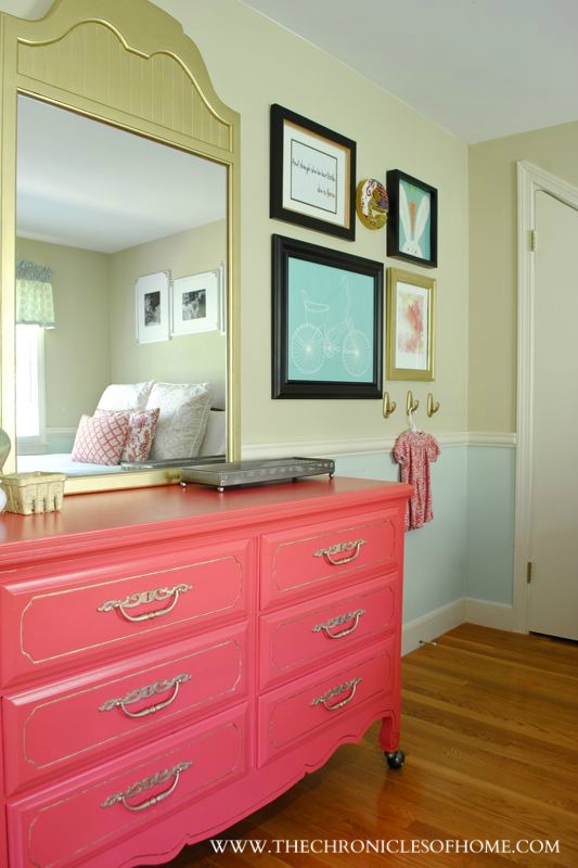 Coral and Gold Dresser from The Chronicles of Home
