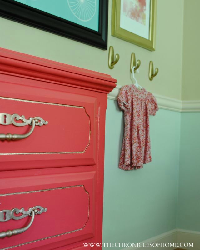 Coral and Gold Dresser from The Chronicles of Home