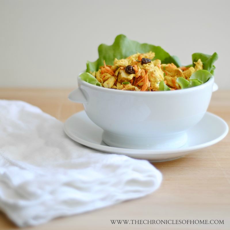 Easy make-ahead lunch - curry chicken salad