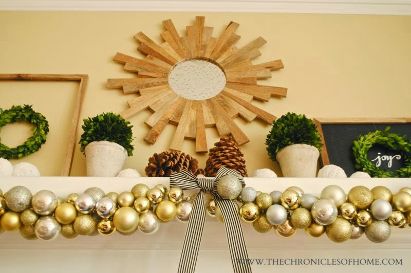 Easy DIY ornament garland from The Chronicles of Home