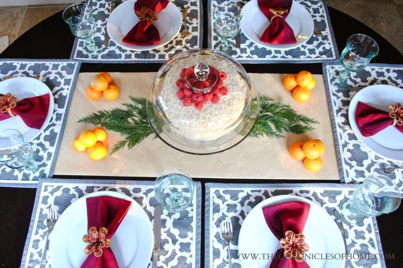 Quick and easy winter tablescape from The Chronicles of Home