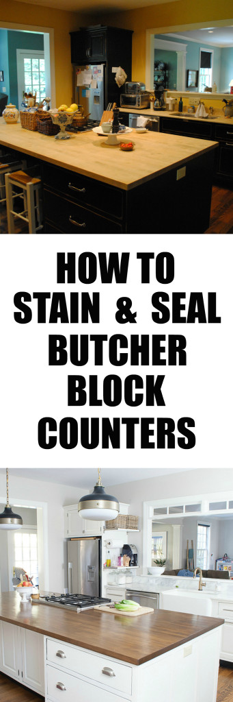 how to stain and seal butcher block counters