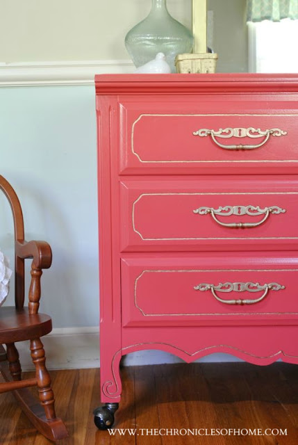 Coral and Gold Dresser from The Chronicles of Home