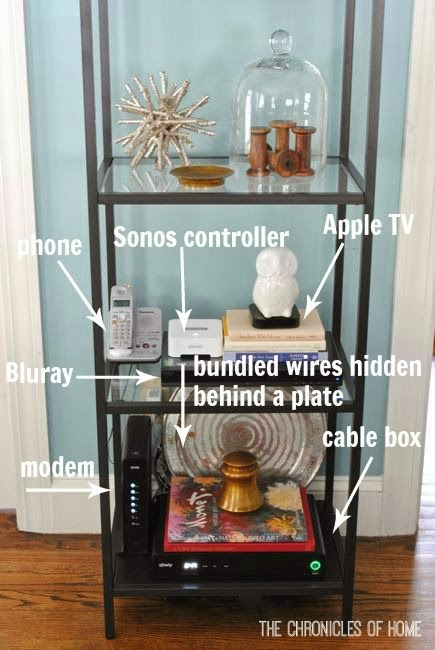 How to decorate around TV components so they are practically hidden, but still right out in the open!