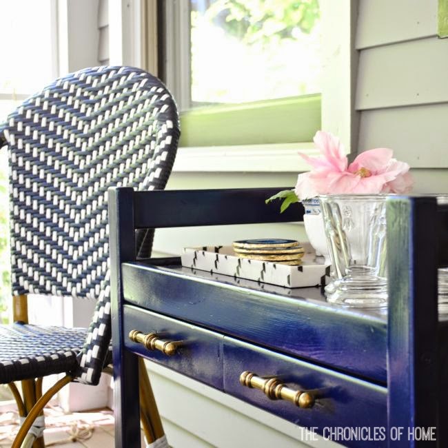 DIY navy blue bar cart by The Chronicles of Home