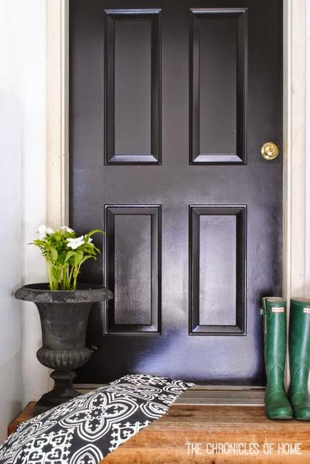 Black exterior door by The Chronicles of Home