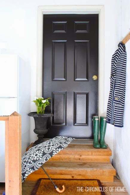 Black exterior door by The Chronicles of Home