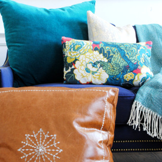 DIY Moroccan leather pouf or floor pillow