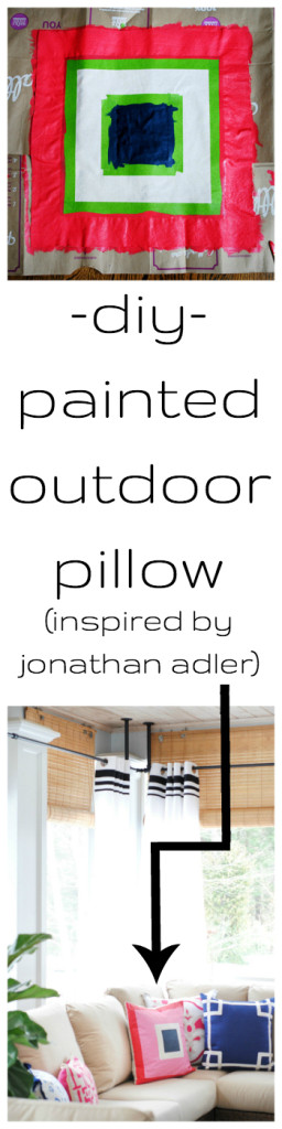 diy jonathan adler colorblocked pillow