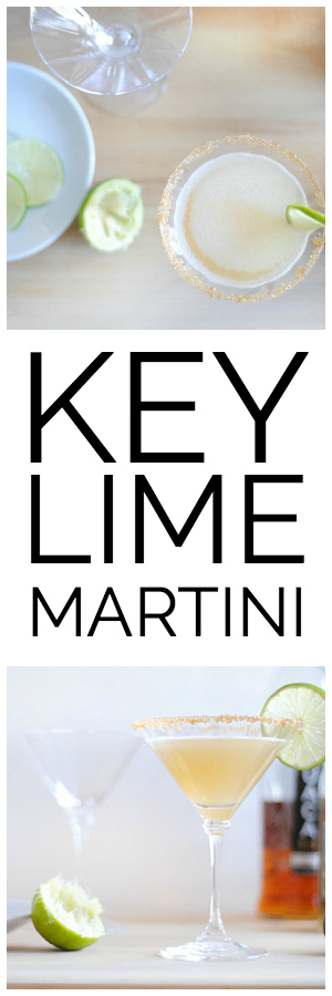 A sweet-tart key lime martini - simple to make and totally delicious!