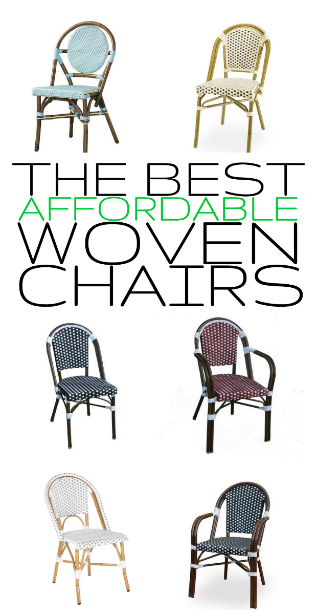 Affordable woven wicker outdoor chairs