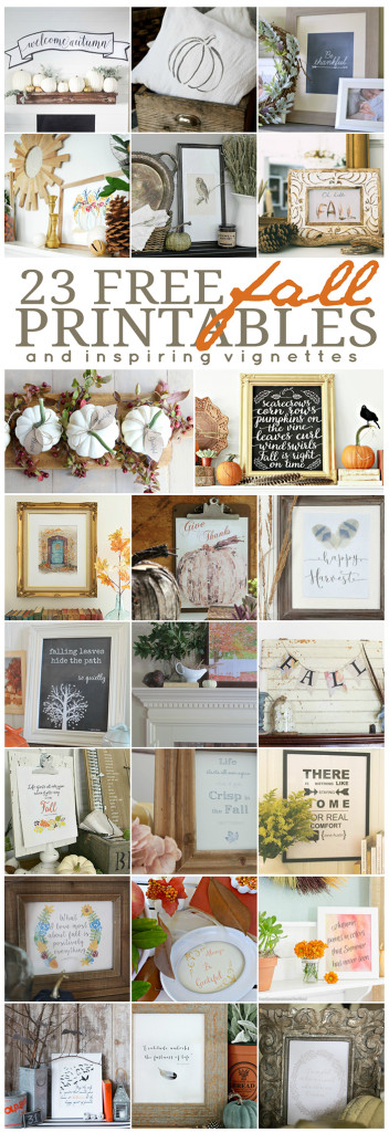 Twenty-three FREE printables and inspiring vignettes to show you how to use them in your home!