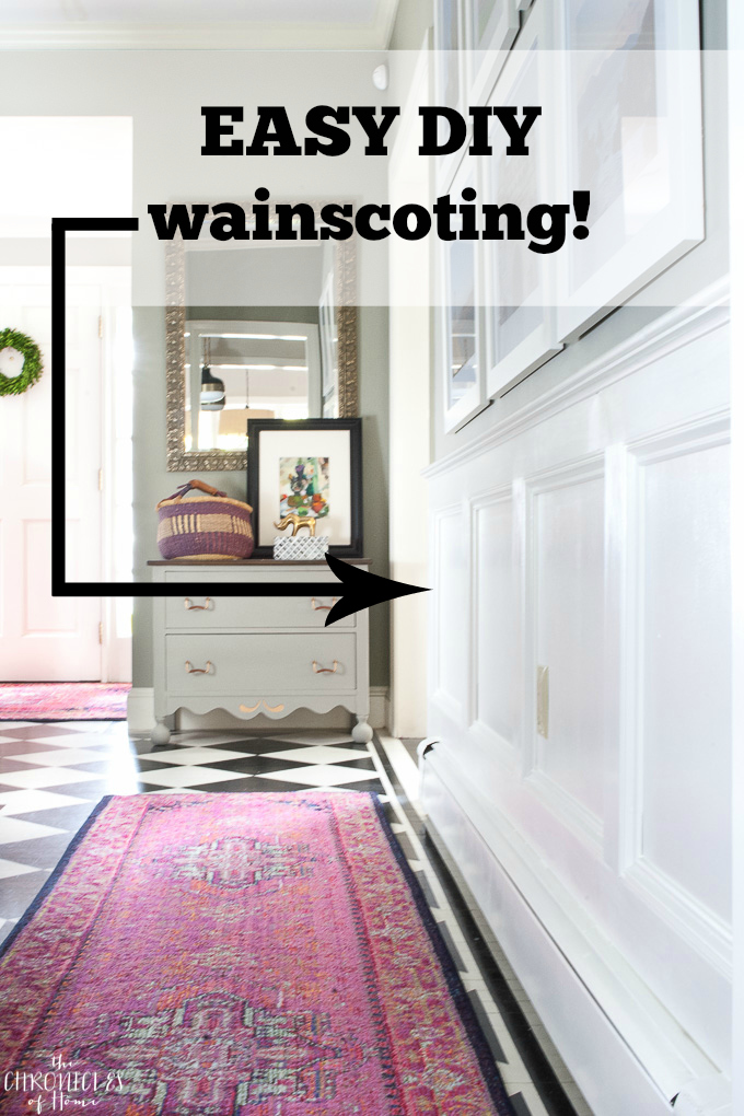 An easy-to-follow tutorial for how to install real wainscoting yourself and save a bundle over hiring the work out!