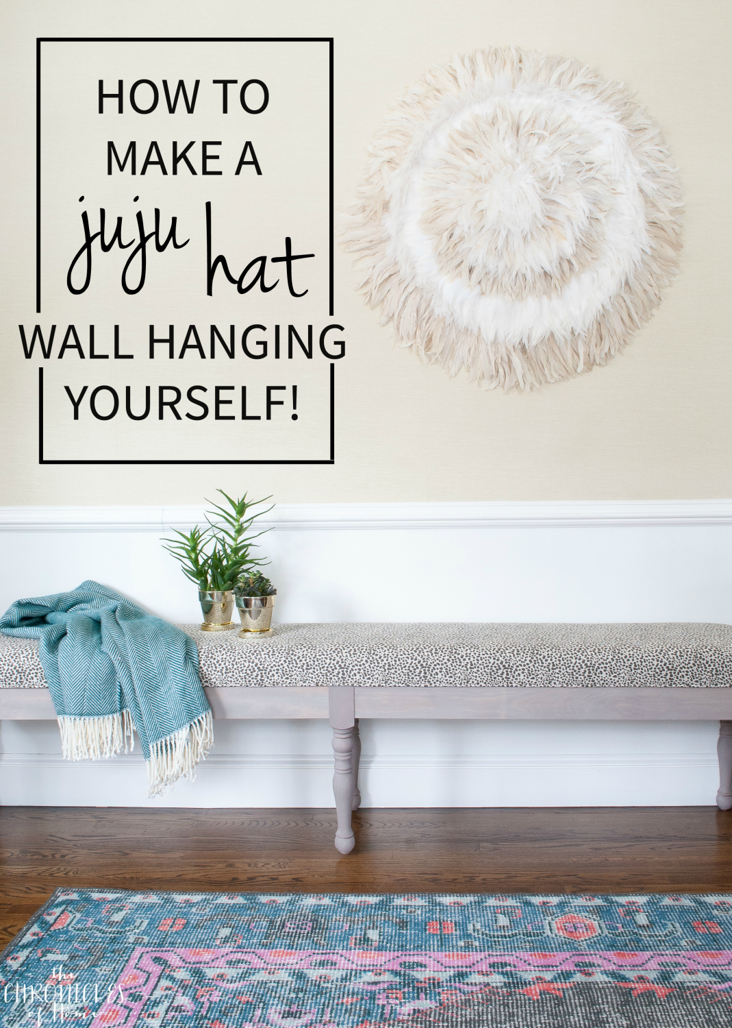 how to make a gorgeous, unique, textural juju hat for your walls - such a statement piece and SOOO easy to make!