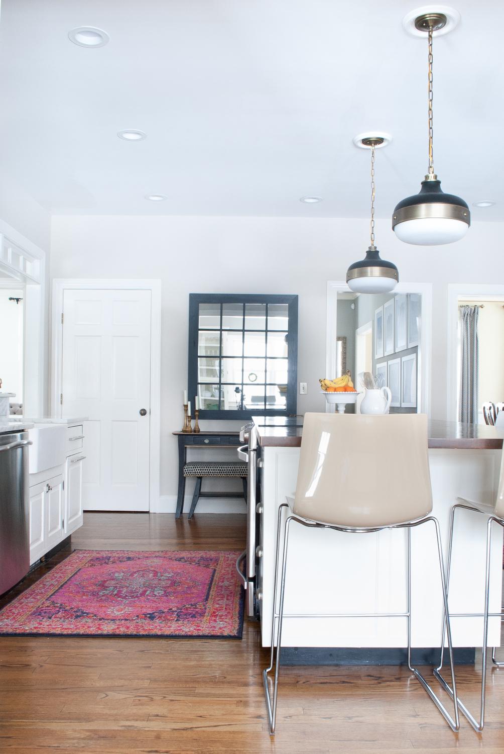 Get the look of a vibrant vintage rug in the kitchen without the price tag, worry, or maintenance!