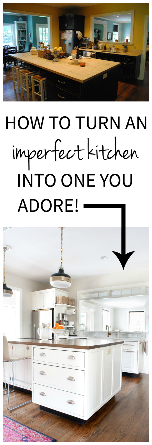 Practical and doable steps for taking an outdated and imperfect kitchen and turning it into one you love...without a gut job!