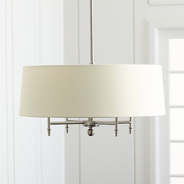 Classic, elegant lighting - drum shade chandelier pendants priced on a budget!