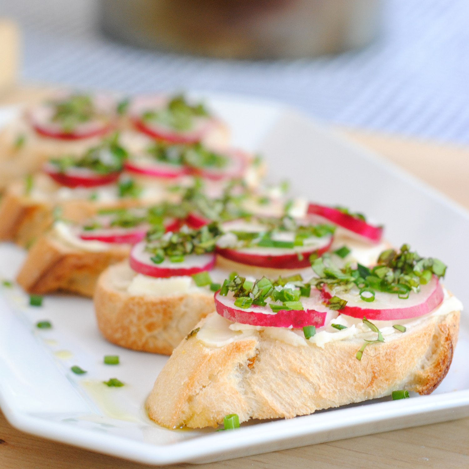 Herbed radish crostini - an easy, elegant, very French appetizer!