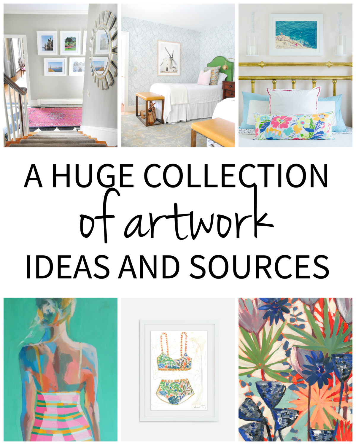 A huge collection of artwork sources with DIY ideas and ready to purchase pieces for every budget!