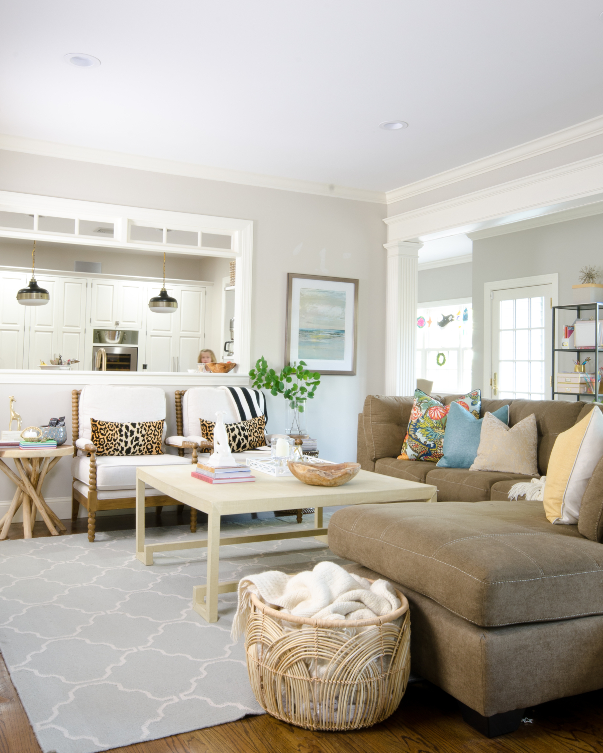 Cozy, pretty family room