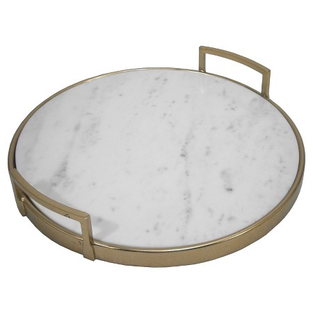 Marble and brass tray