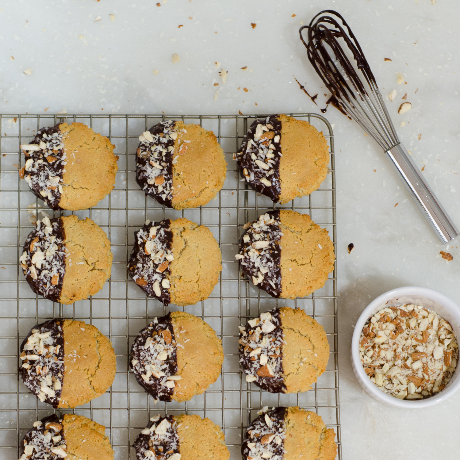 A paleo cookie recipe so delicious you'll forget you're eating healthy! Almond, coconut, and chocolate cookies for those looking for a healthy cookie recipe or just a little something sweet and tasty!