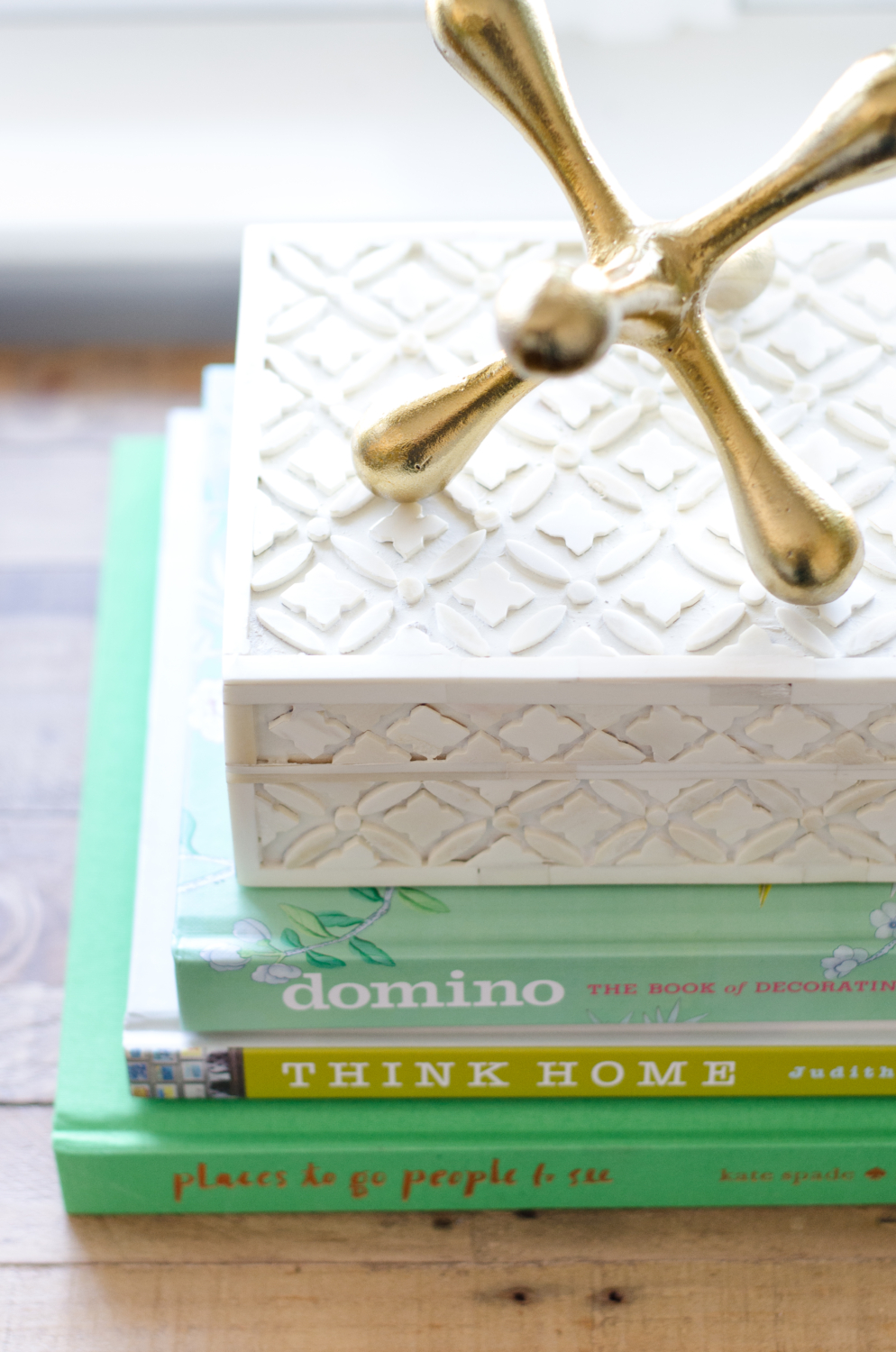 Styling tip - color group coffee table books for added impact