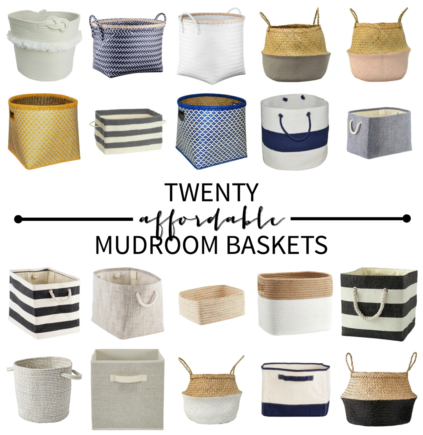 Twenty stylish, affordable mudroom baskets