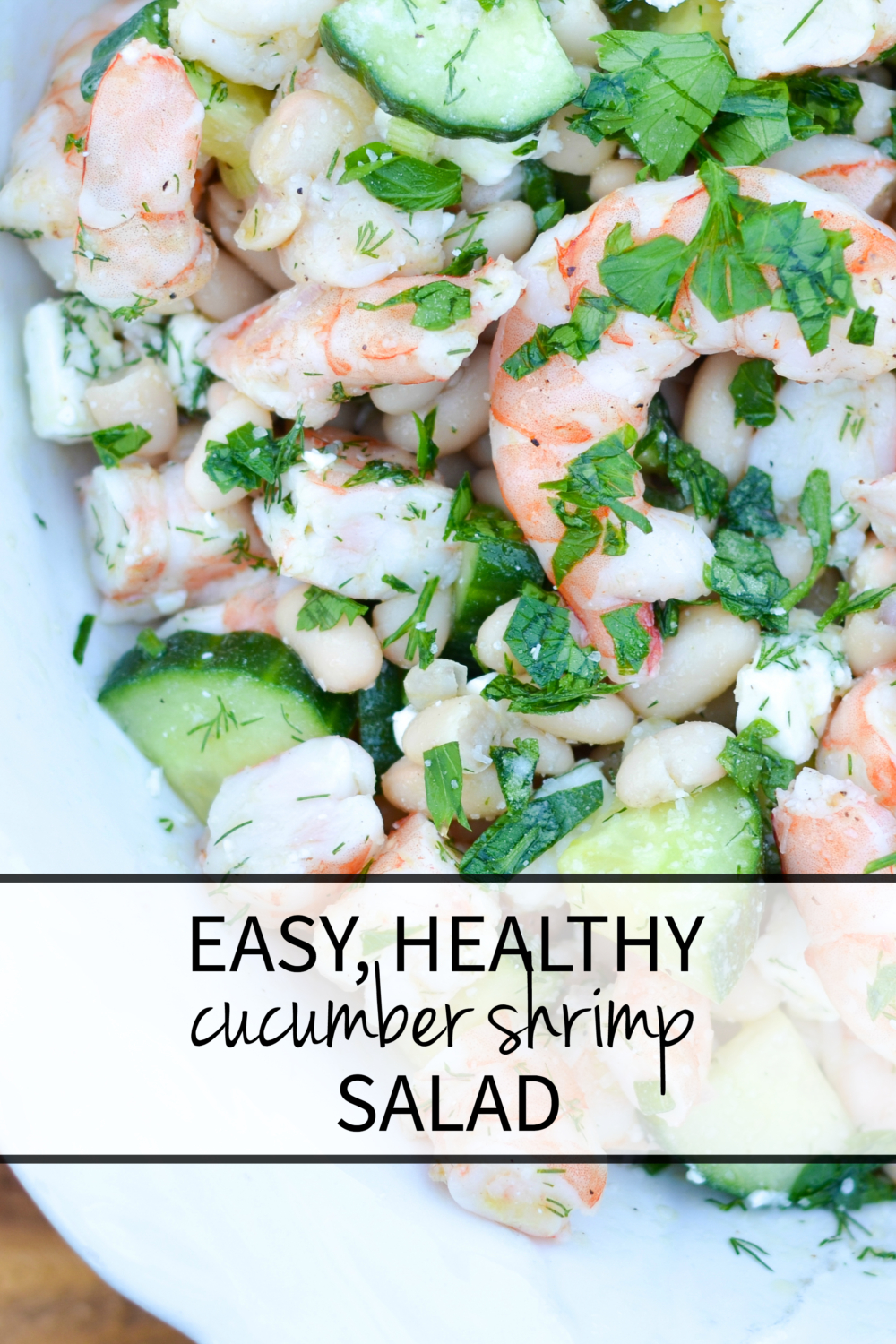 An easy, healthy, make-ahead cucumber shrimp salad recipe, perfect for weeknight dinner and summer entertaining!