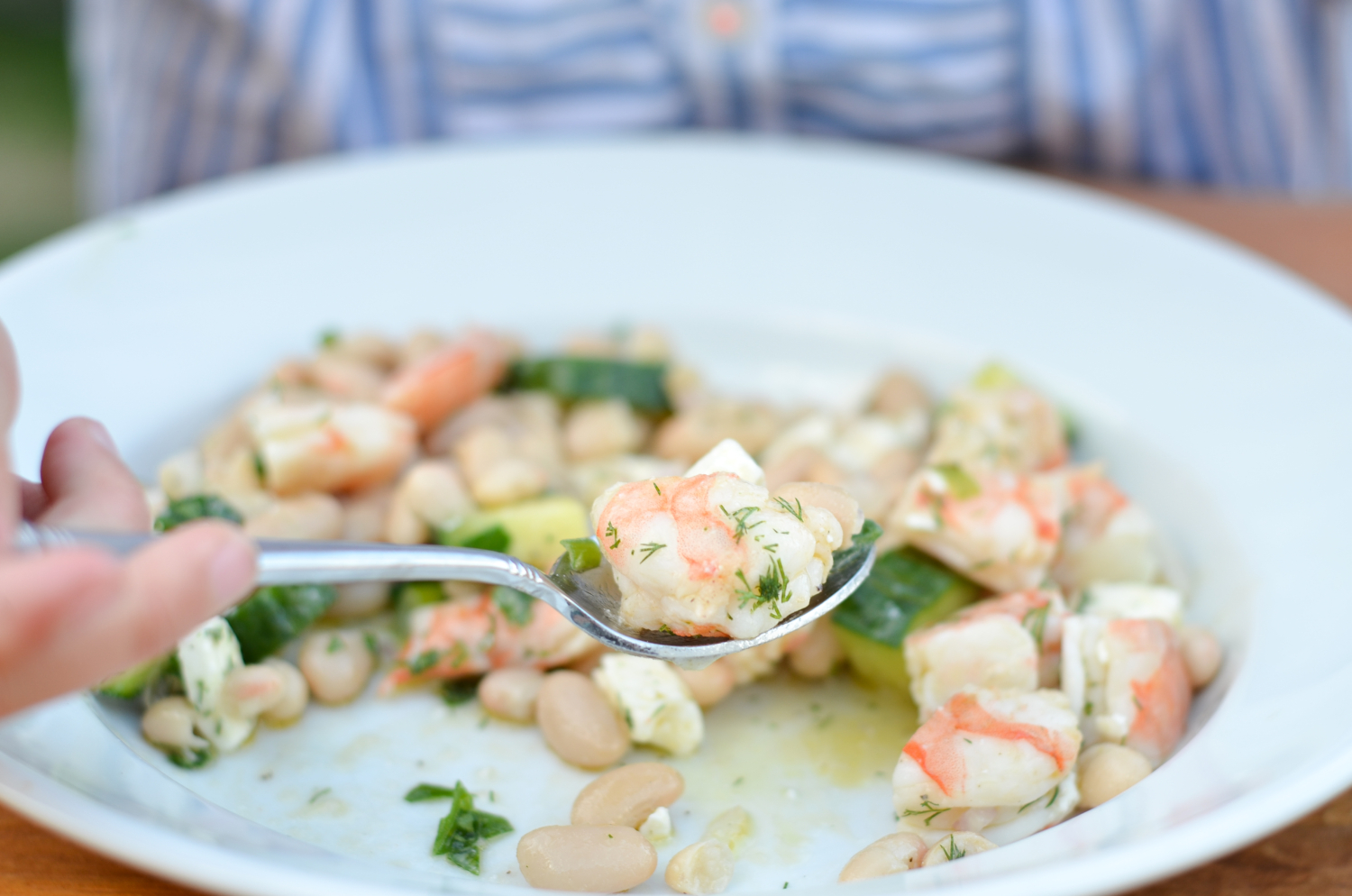 An easy, healthy, make-ahead cucumber shrimp salad recipe, perfect for weeknight dinner and summer entertaining!