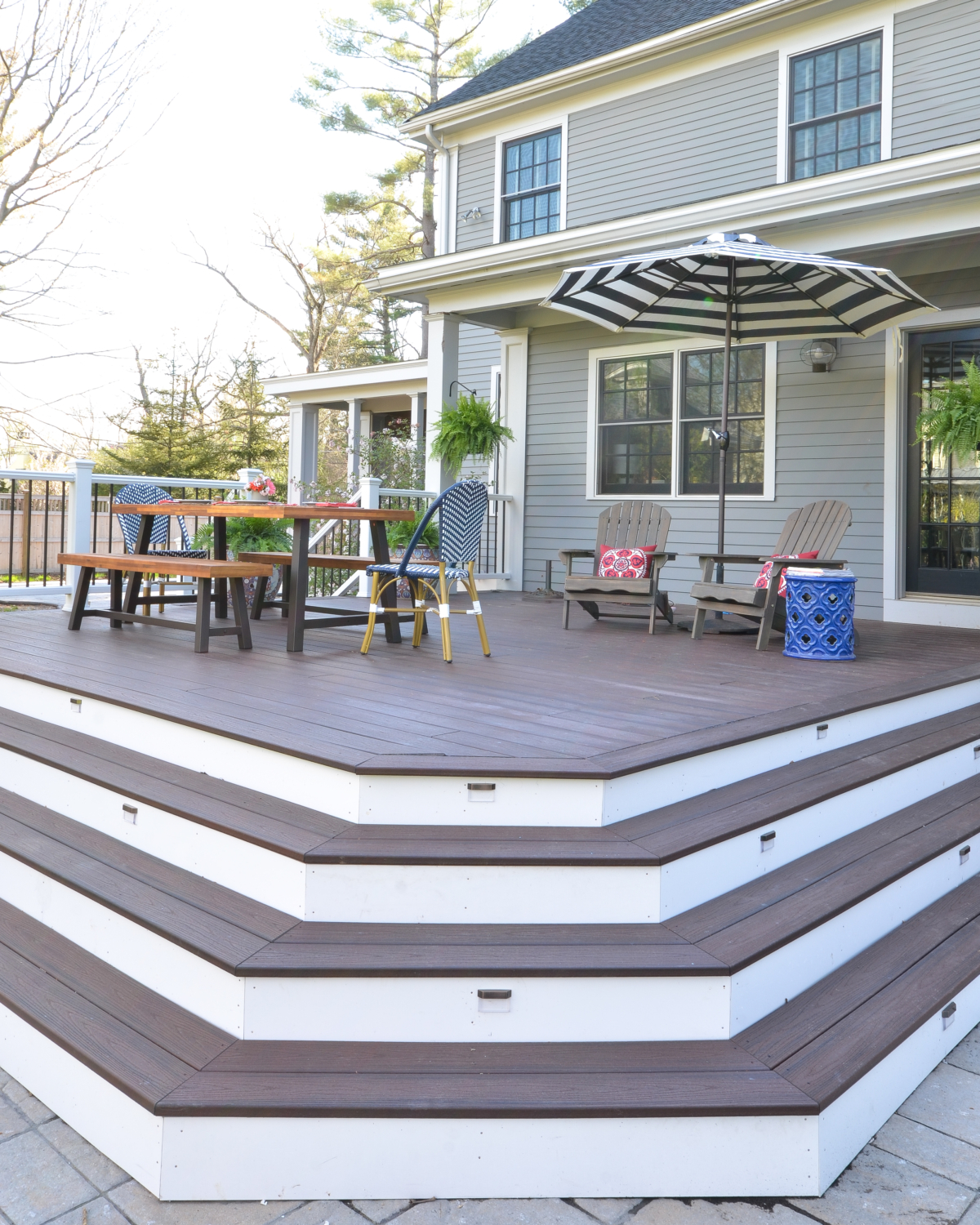 Gorgeous custom deck with Trex Transcend Lava Rock and how you can build one yourself!