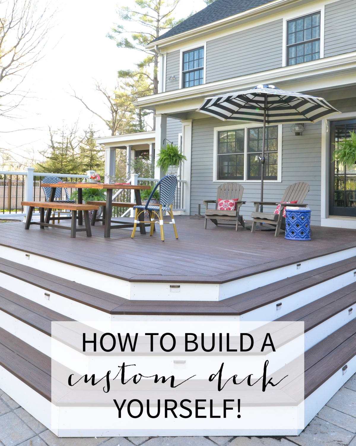 DIY deck reveal - how to build a deck yourself!