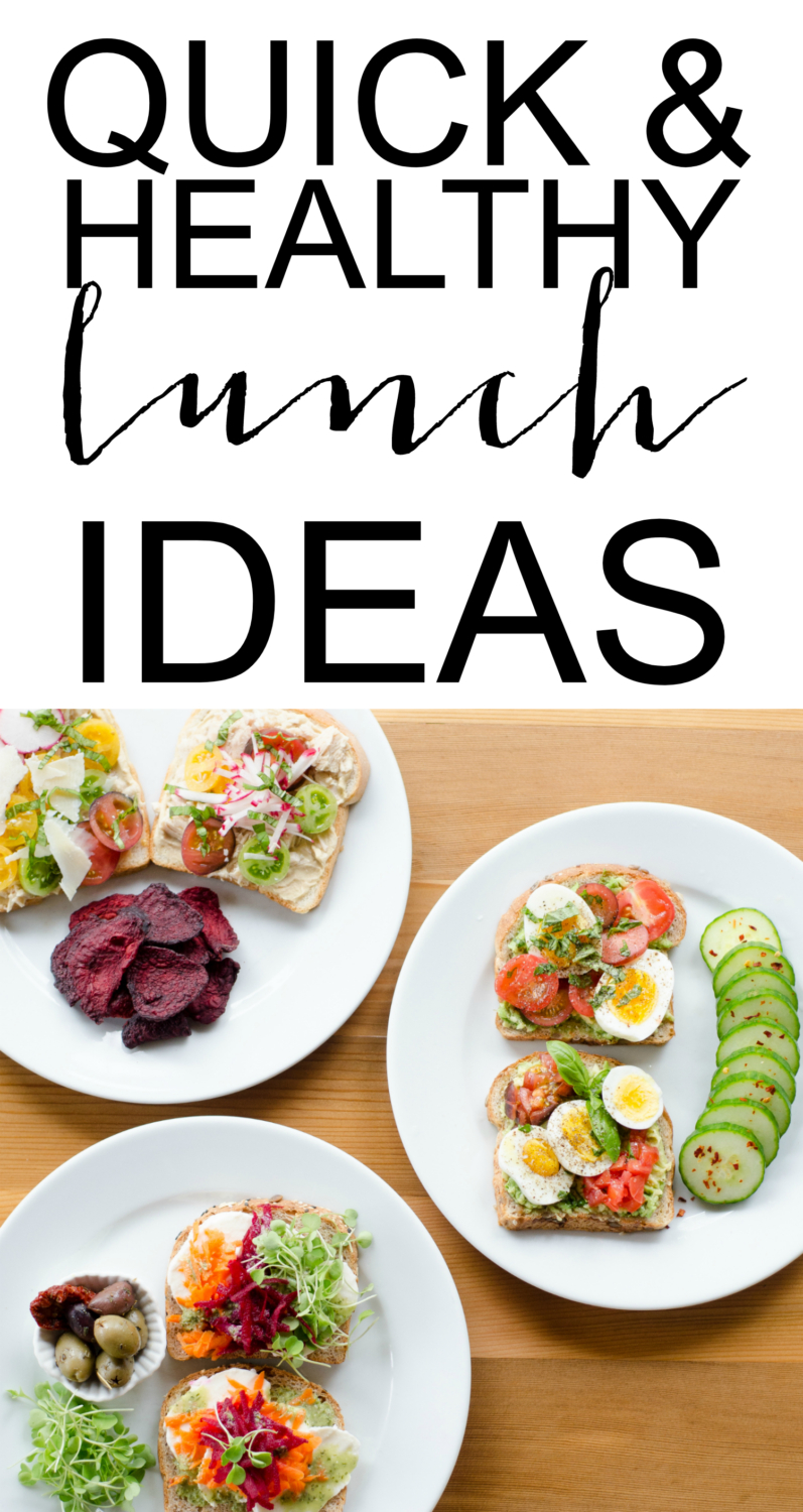 Quick and healthy lunch ideas - try these open faced sandwiches next time you're wondering what to eat for lunch. They're all super fast to make, taste amazing, and will keep you full all afternoon!