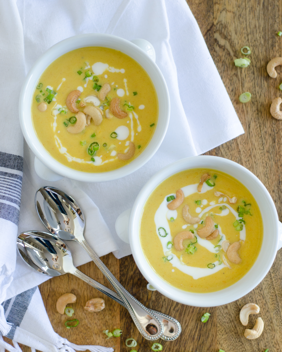 Creamy and delicious curried cauliflower soup recipe that is Whole 30 and Paleo!