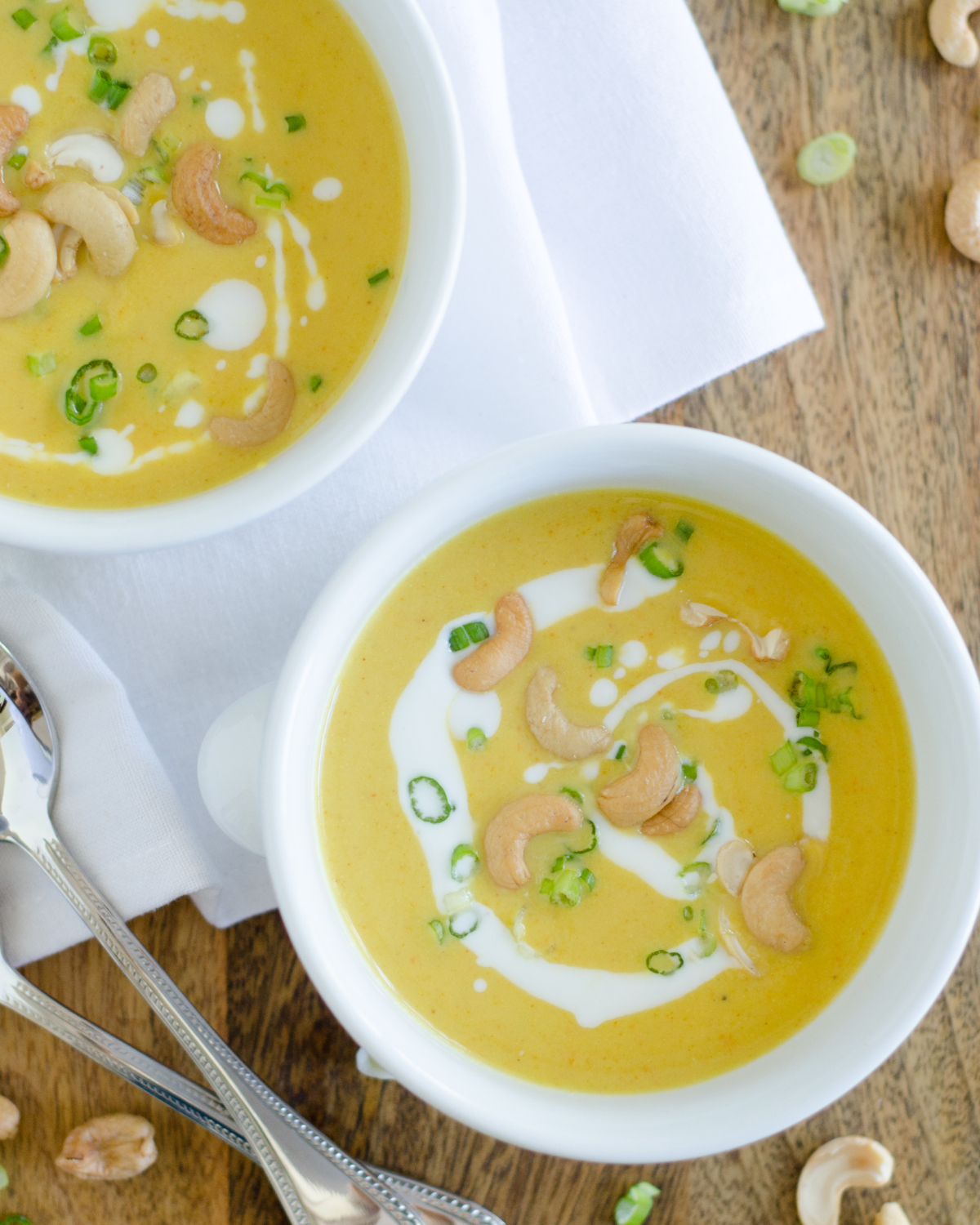 Creamy and delicious curried cauliflower soup recipe that is Whole 30 and Paleo!