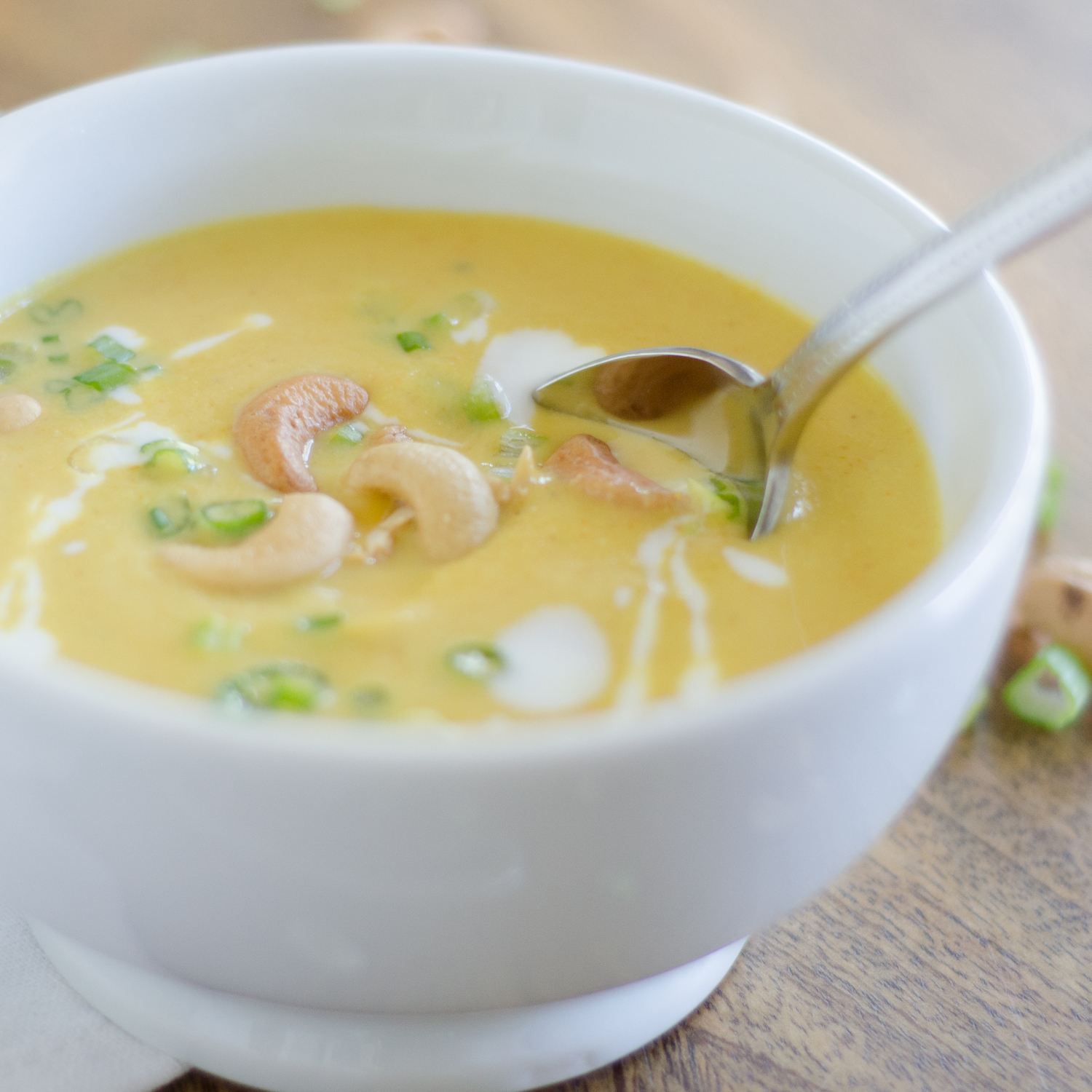 Creamy and delicious curried cauliflower soup recipe that is Whole 30 and Paleo!