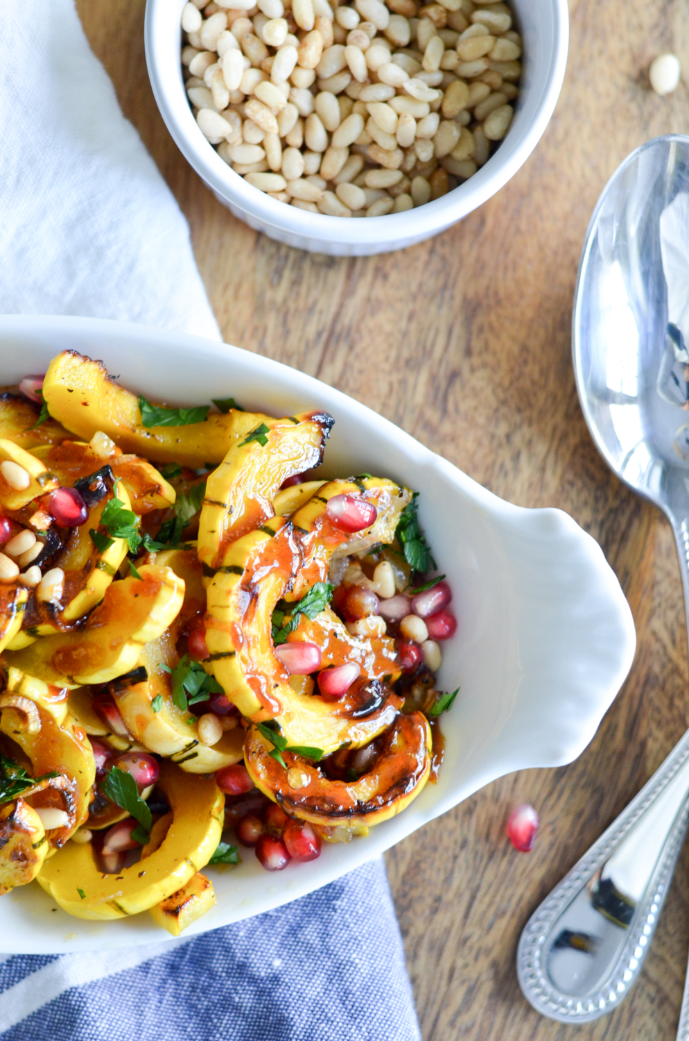 Glazed delicata squash recipe that's paleo and vegetarian. Super easy Thanksgiving side dish or perfect for any night!