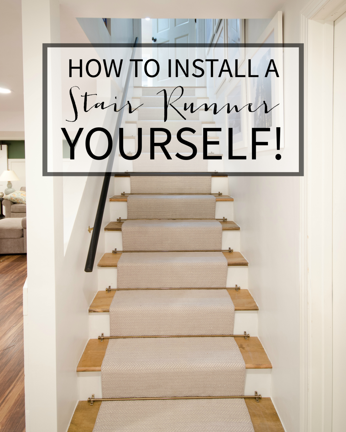 An easy tutorial showing you how to install a stair runner yourself!