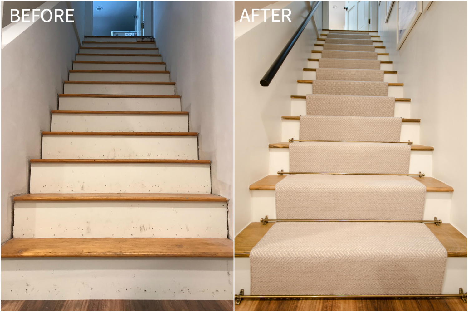 An easy tutorial showing you how to install a stair runner yourself!