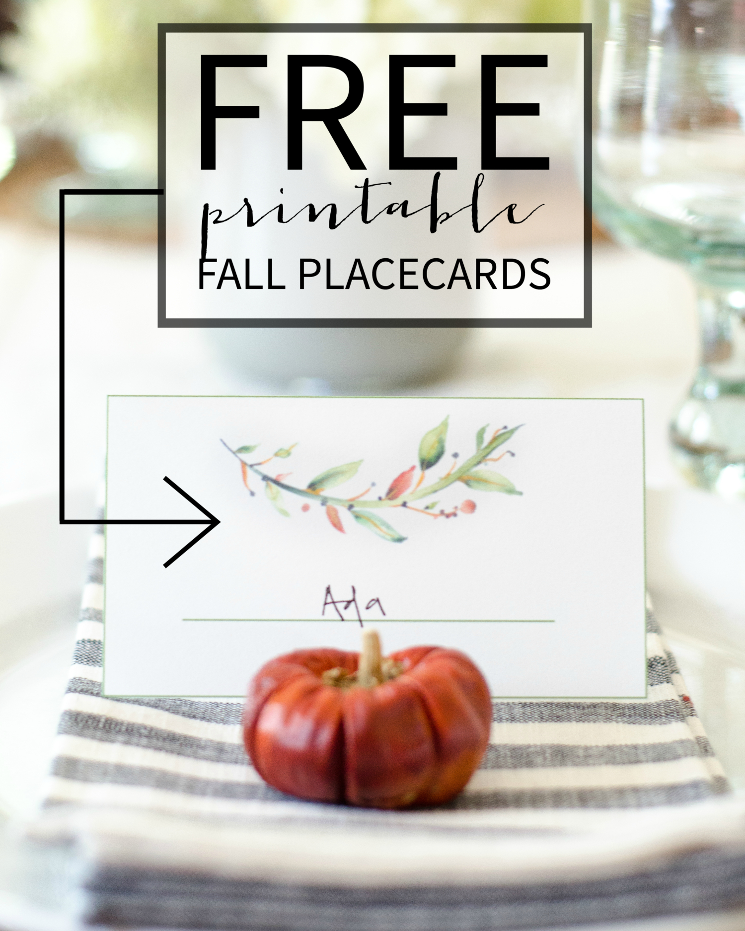 Free Printable Fall Placecards The Chronicles Of Home