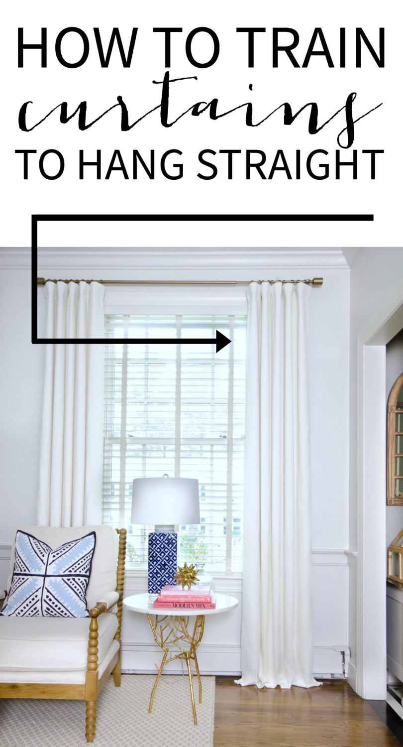 A quick and easy tutorial showing you how to get curtains to hang straight for a high end, polished look. 