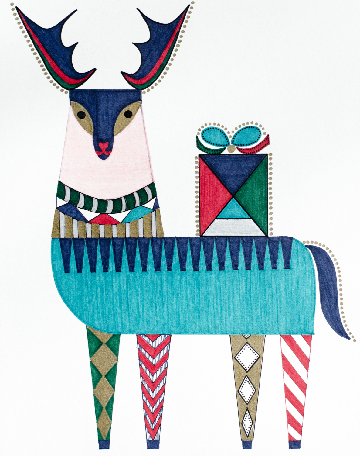 A free Christmas reindeer print you can use anywhere in your house for a little quick Christmas cheer!