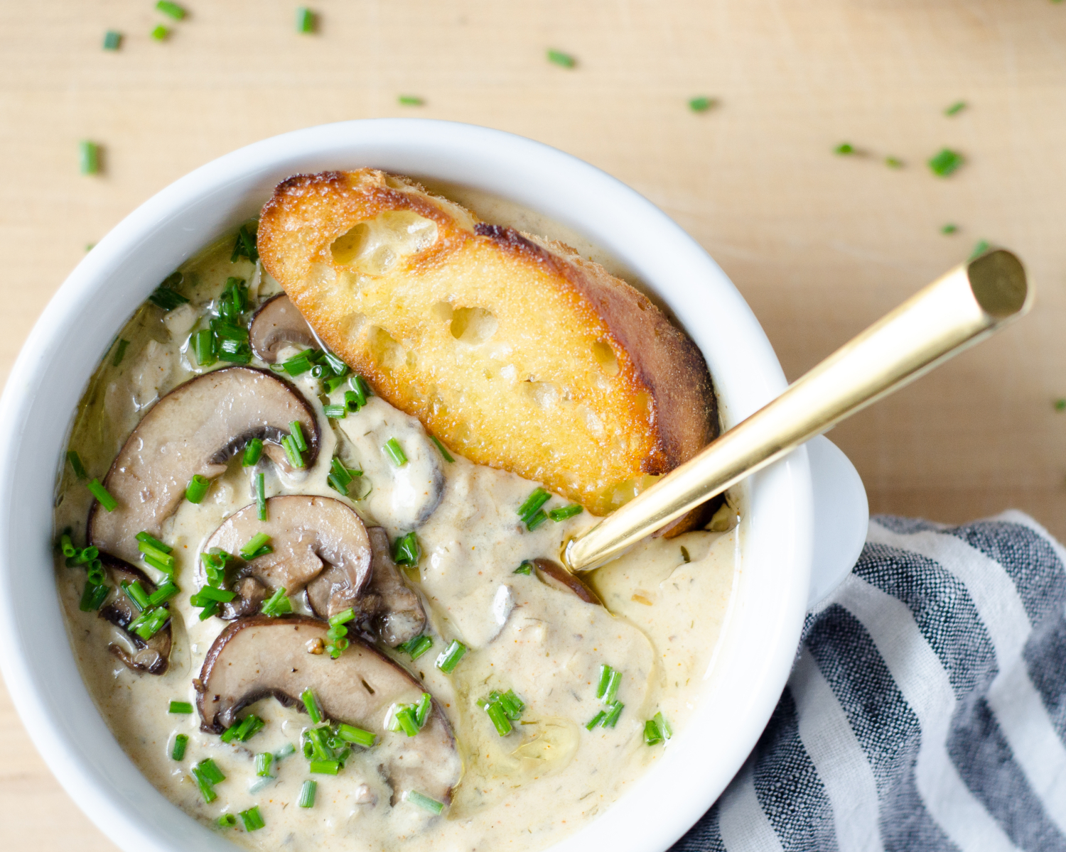 Light Creamy Mushroom Soup - The Chronicles of Home